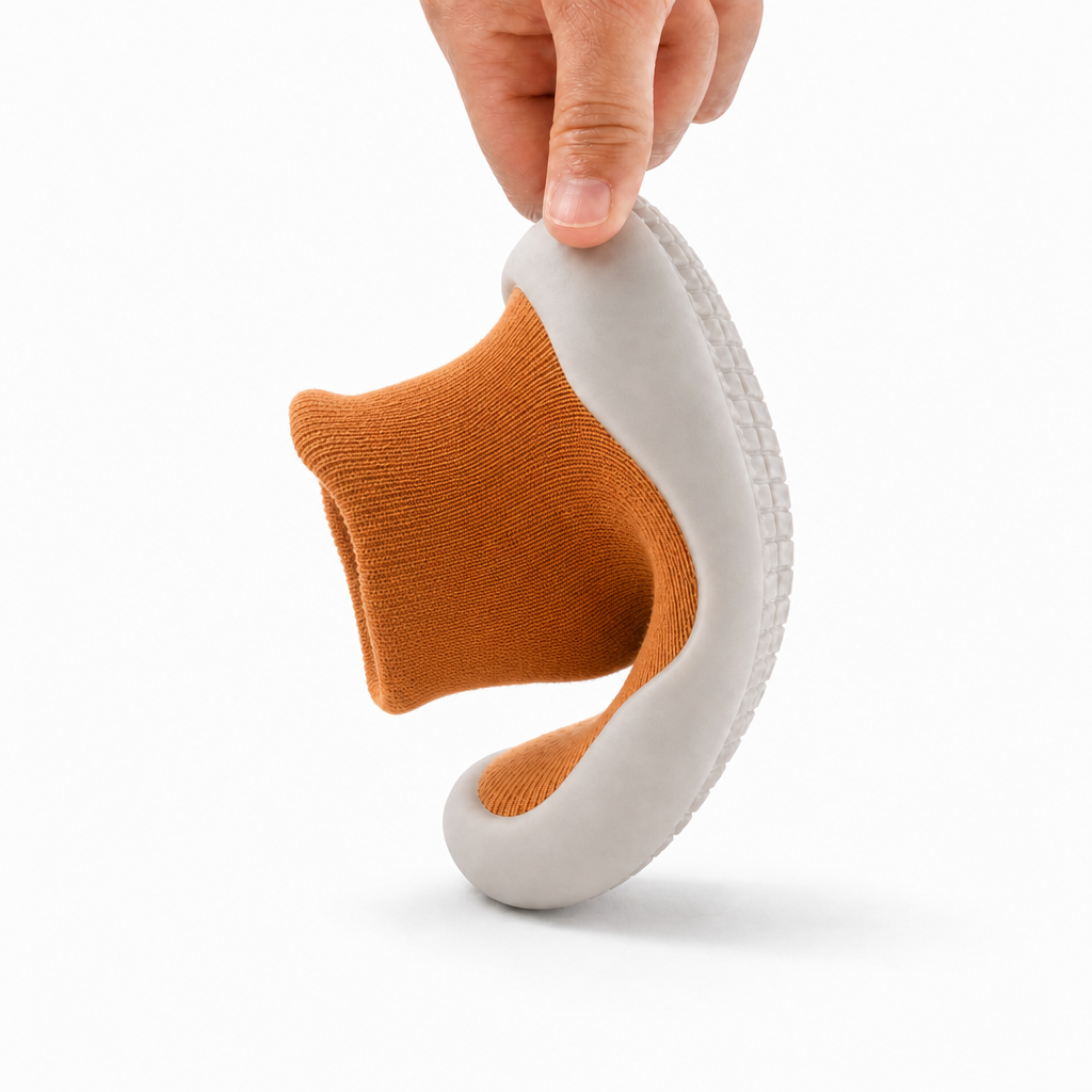 Semelle souple flexible chaussures-chaussettes bébé - respecte le développement du pied