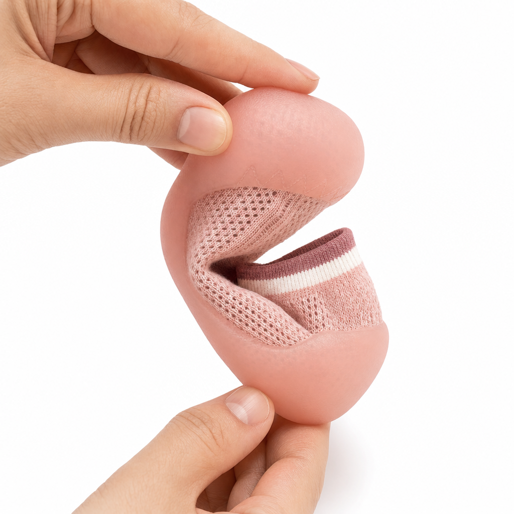 Semelle souple flexible chaussures-chaussettes bébé mesh - respecte le développement du pied