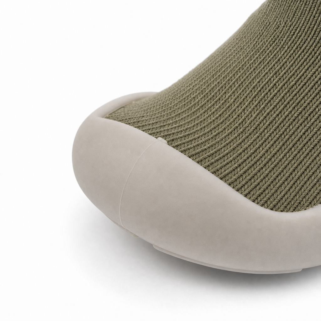 Bumper avant chaussures-chaussettes bébé avocat - protection orteils premiers pas