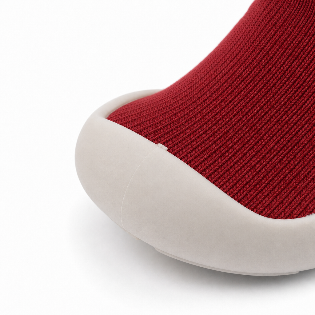 Bumper avant chaussures-chaussettes bébé pastèque - protection orteils premiers pas