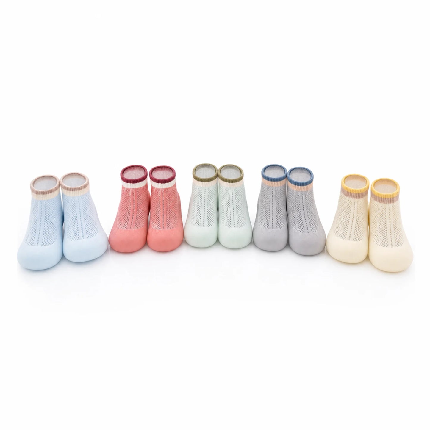 Collection complète chaussures-chaussettes bébé Pastel - 5 coloris mesh respirant été